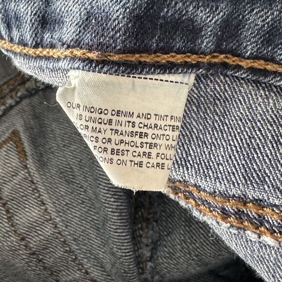 Ruff Hewn SZ 4S SHORT Bootcut Jeans Mid-Rise Pockets Stretch Whiskered Blue - Picture 9 of 11